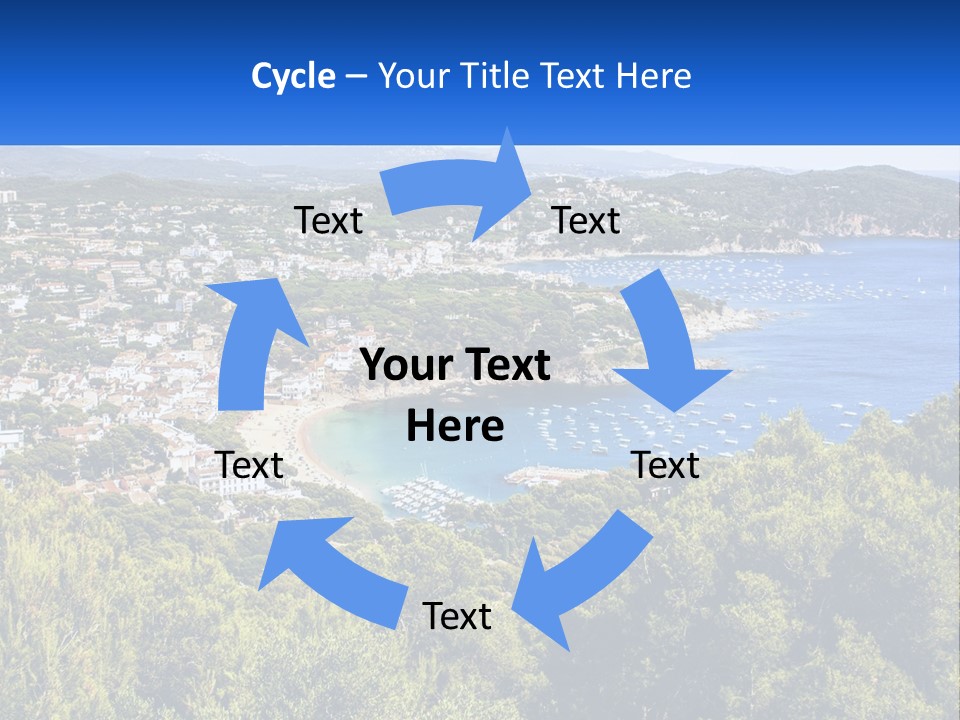 A Scenic View Of A Bay With Boats In The Water PowerPoint Template
