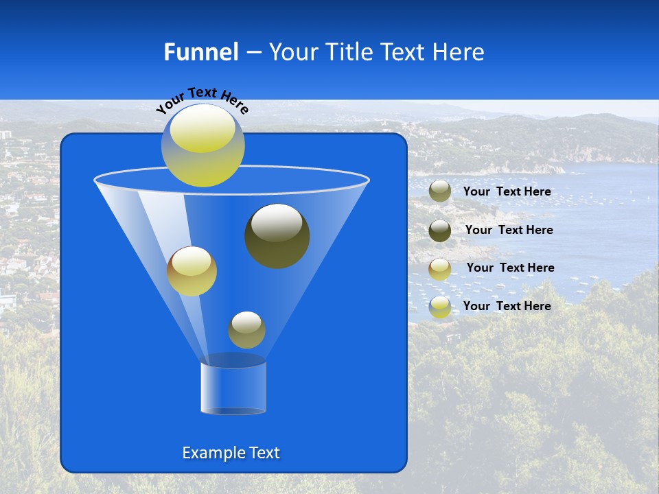 A Scenic View Of A Bay With Boats In The Water PowerPoint Template