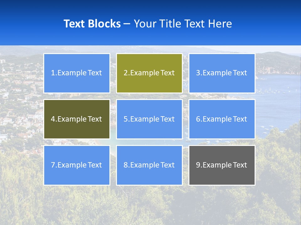 A Scenic View Of A Bay With Boats In The Water PowerPoint Template