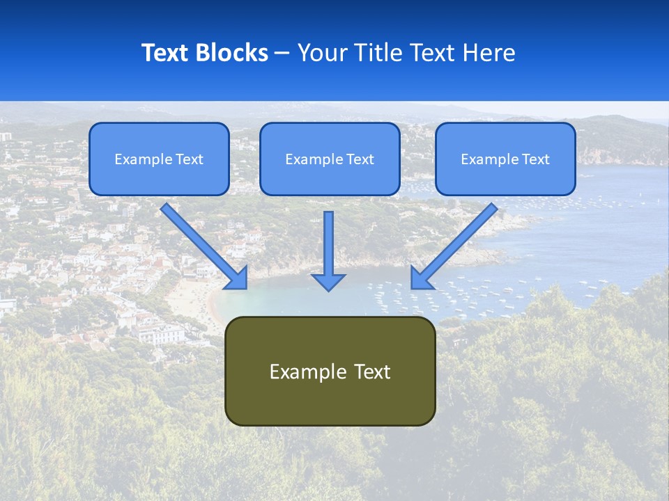 A Scenic View Of A Bay With Boats In The Water PowerPoint Template
