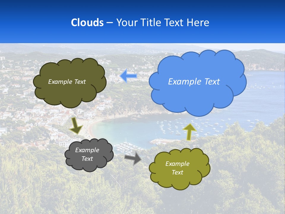 A Scenic View Of A Bay With Boats In The Water PowerPoint Template