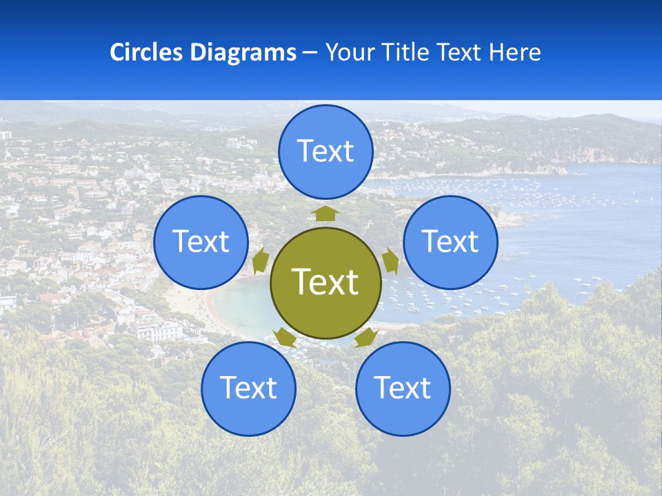 A Scenic View Of A Bay With Boats In The Water PowerPoint Template