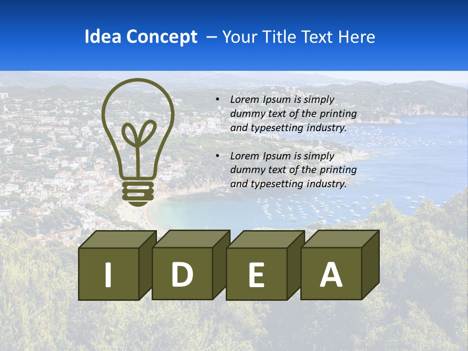 A Scenic View Of A Bay With Boats In The Water PowerPoint Template