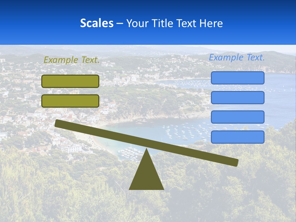 A Scenic View Of A Bay With Boats In The Water PowerPoint Template