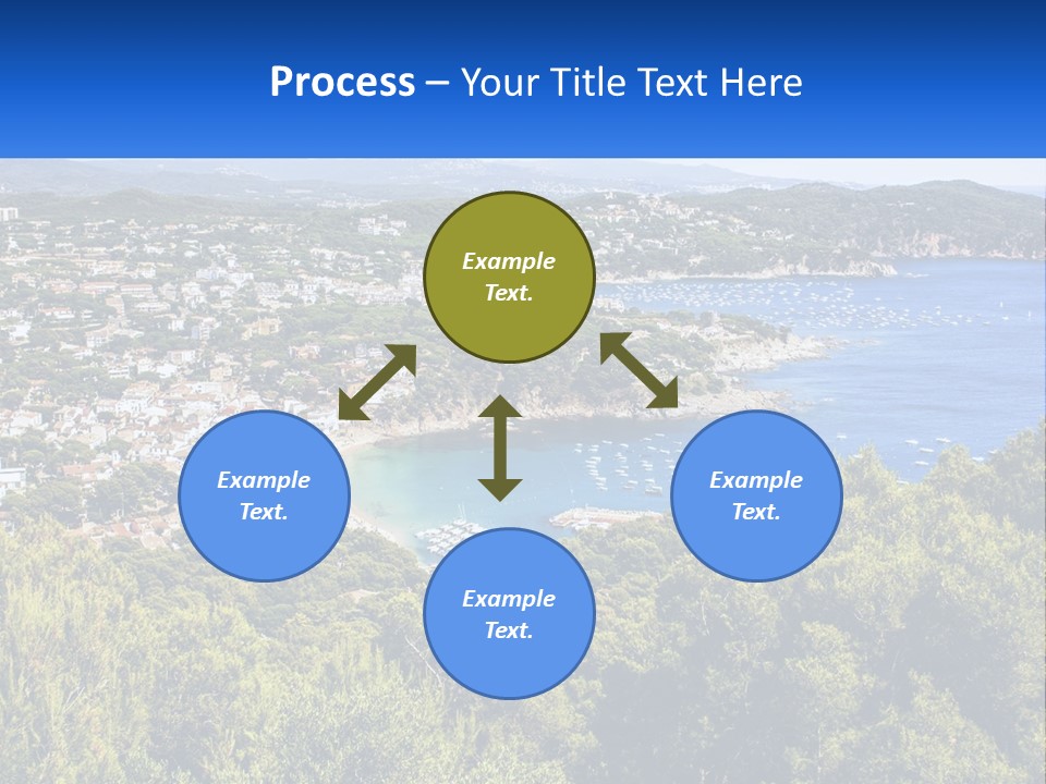 A Scenic View Of A Bay With Boats In The Water PowerPoint Template