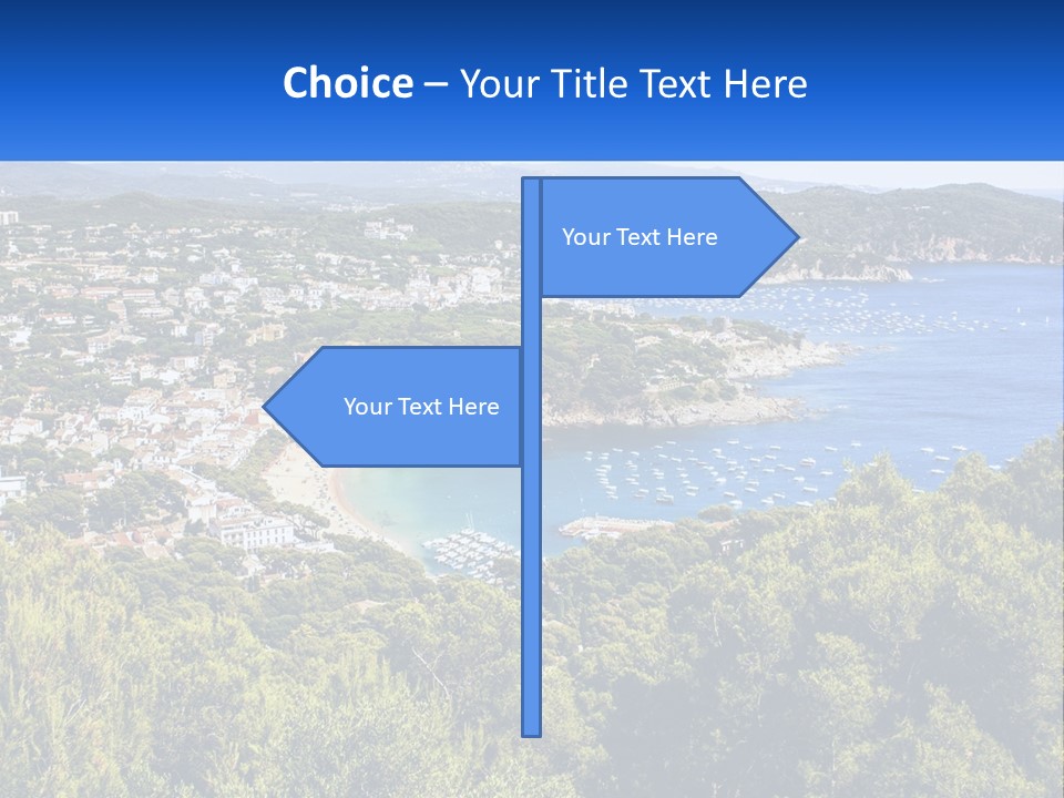 A Scenic View Of A Bay With Boats In The Water PowerPoint Template