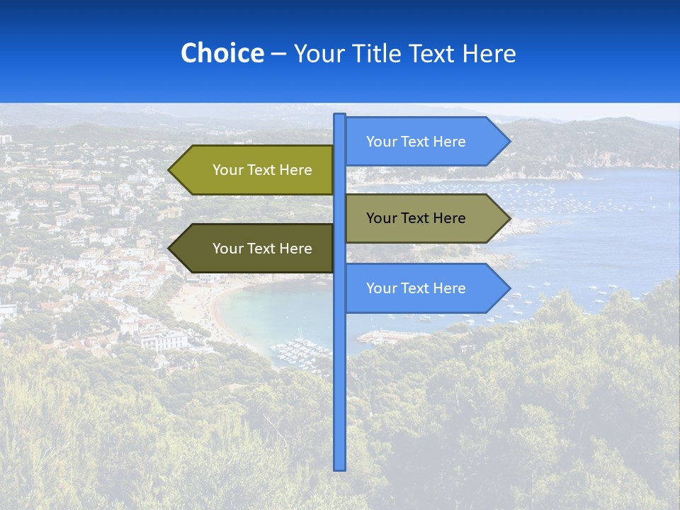 A Scenic View Of A Bay With Boats In The Water PowerPoint Template