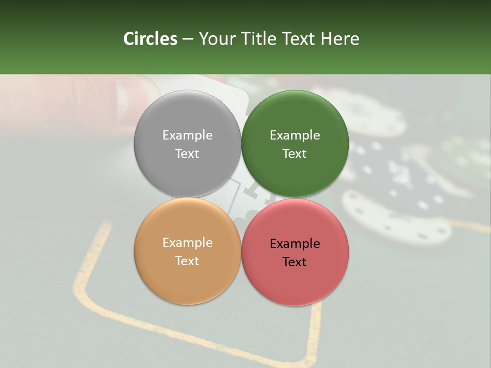 A Hand Holding A Playing Card Over A Casino Table PowerPoint Template