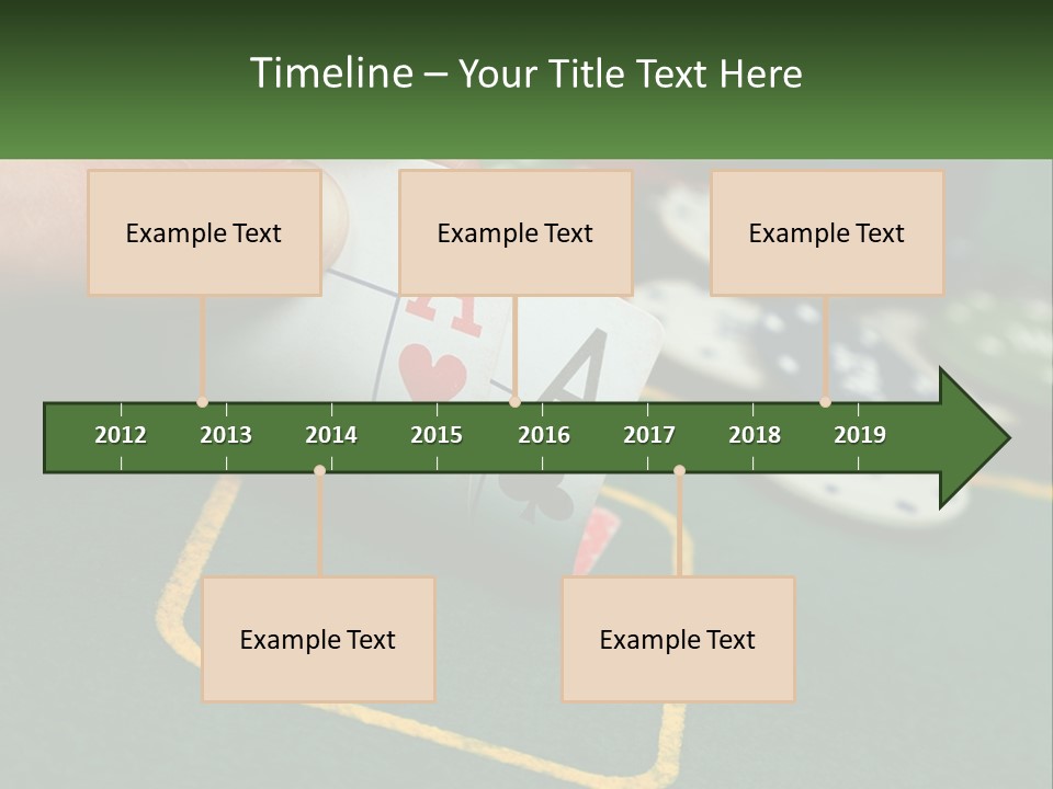 A Hand Holding A Playing Card Over A Casino Table PowerPoint Template