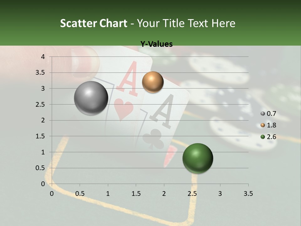A Hand Holding A Playing Card Over A Casino Table PowerPoint Template
