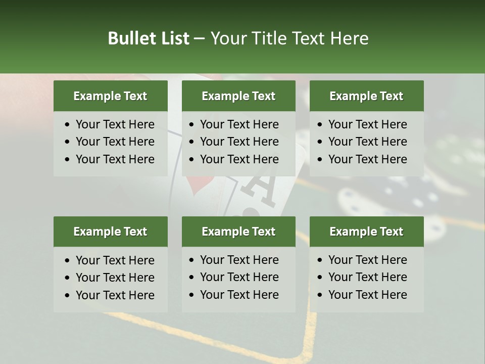 A Hand Holding A Playing Card Over A Casino Table PowerPoint Template
