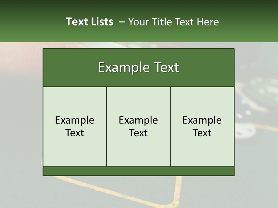 A Hand Holding A Playing Card Over A Casino Table PowerPoint Template