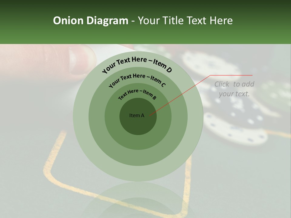 A Hand Holding A Playing Card Over A Casino Table PowerPoint Template