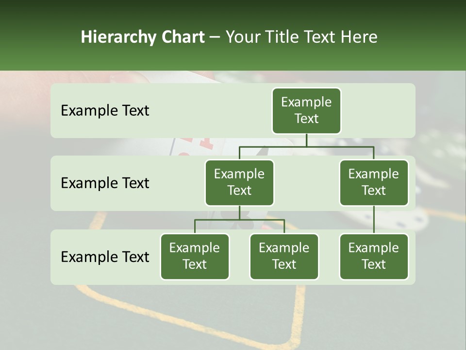 A Hand Holding A Playing Card Over A Casino Table PowerPoint Template