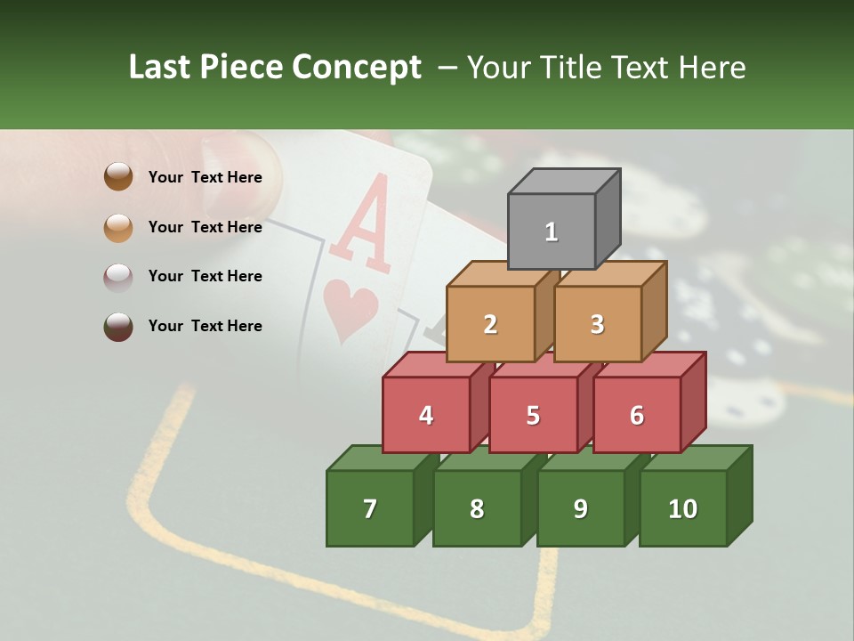 A Hand Holding A Playing Card Over A Casino Table PowerPoint Template