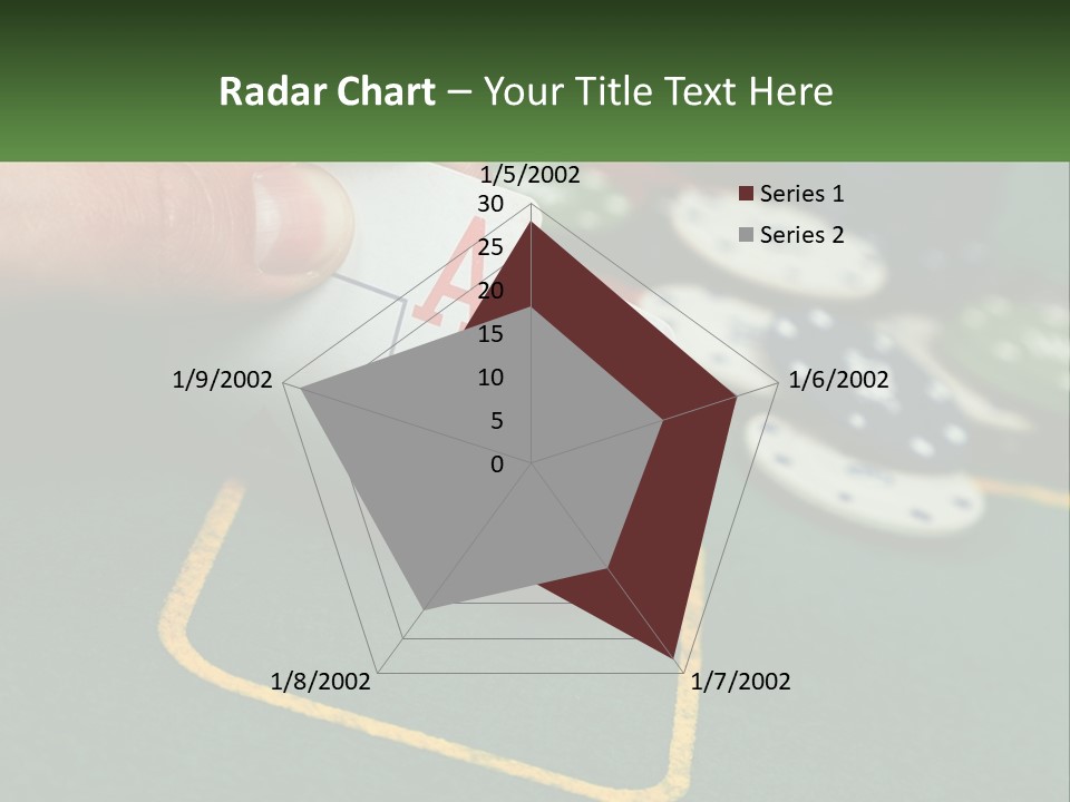 A Hand Holding A Playing Card Over A Casino Table PowerPoint Template