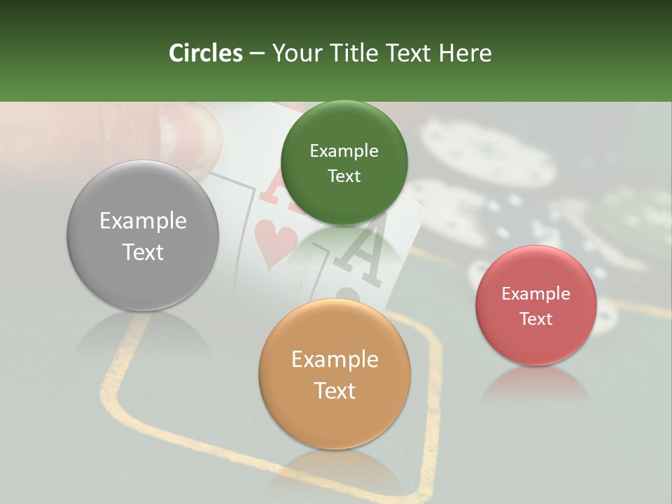 A Hand Holding A Playing Card Over A Casino Table PowerPoint Template