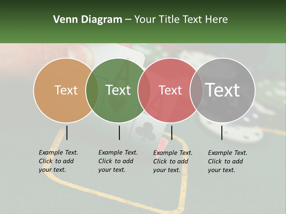 A Hand Holding A Playing Card Over A Casino Table PowerPoint Template