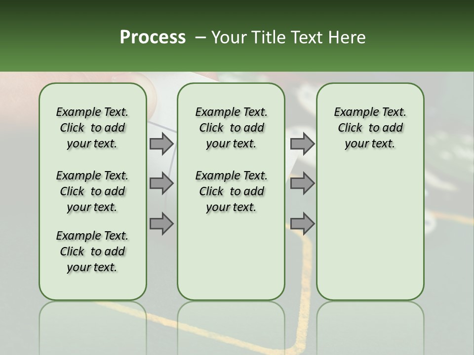 A Hand Holding A Playing Card Over A Casino Table PowerPoint Template
