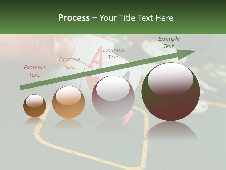 A Hand Holding A Playing Card Over A Casino Table PowerPoint Template