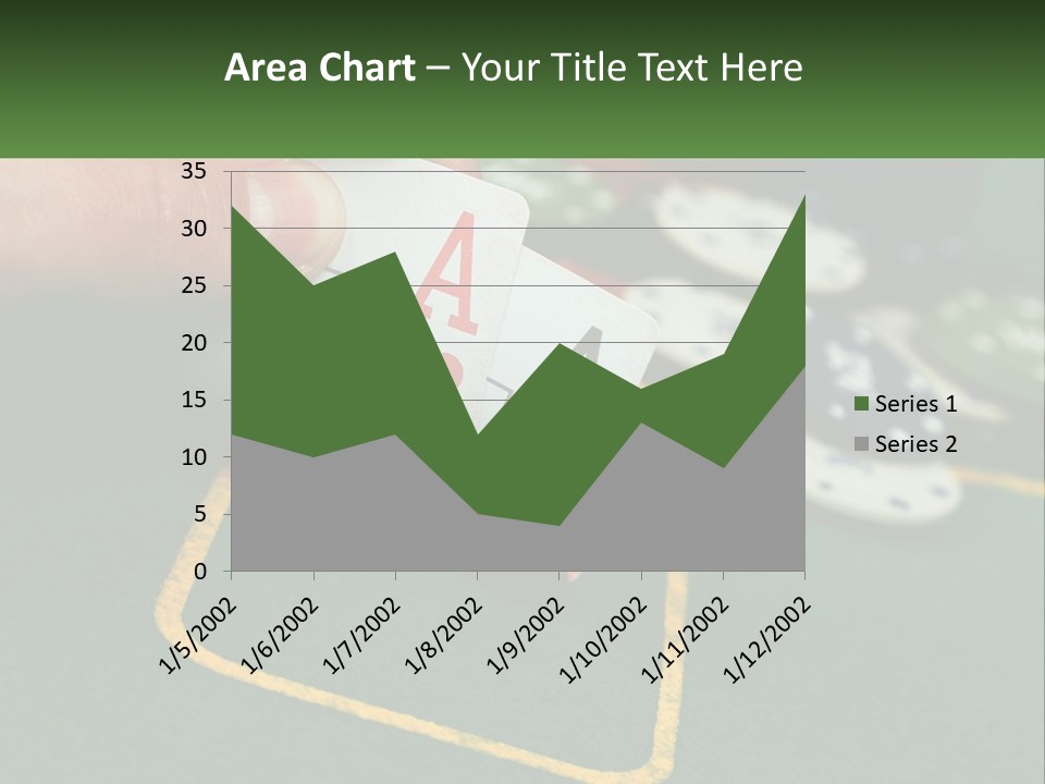 A Hand Holding A Playing Card Over A Casino Table PowerPoint Template