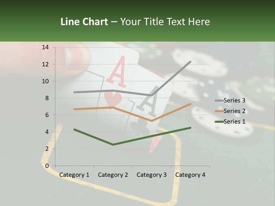 A Hand Holding A Playing Card Over A Casino Table PowerPoint Template