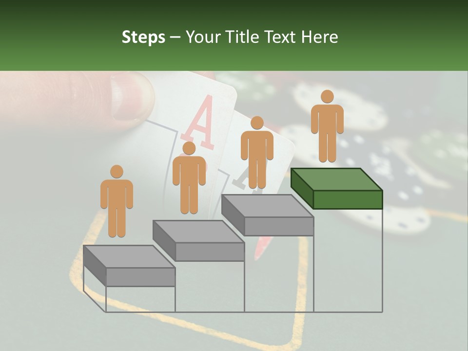 A Hand Holding A Playing Card Over A Casino Table PowerPoint Template