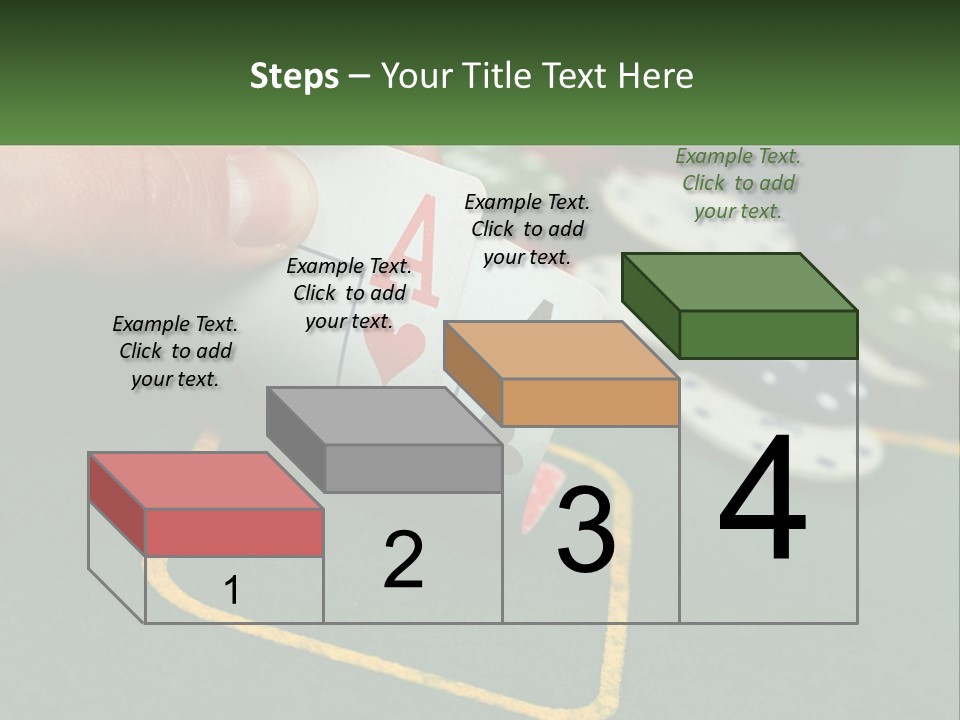 A Hand Holding A Playing Card Over A Casino Table PowerPoint Template