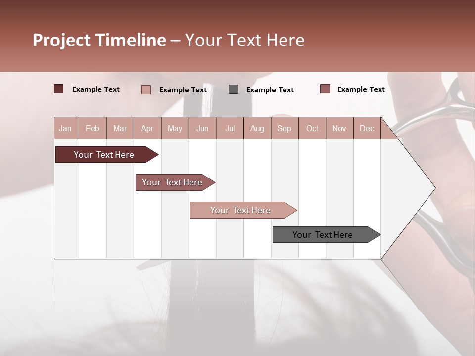 A Person Cutting A Piece Of Hair With A Pair Of Scissors PowerPoint Template