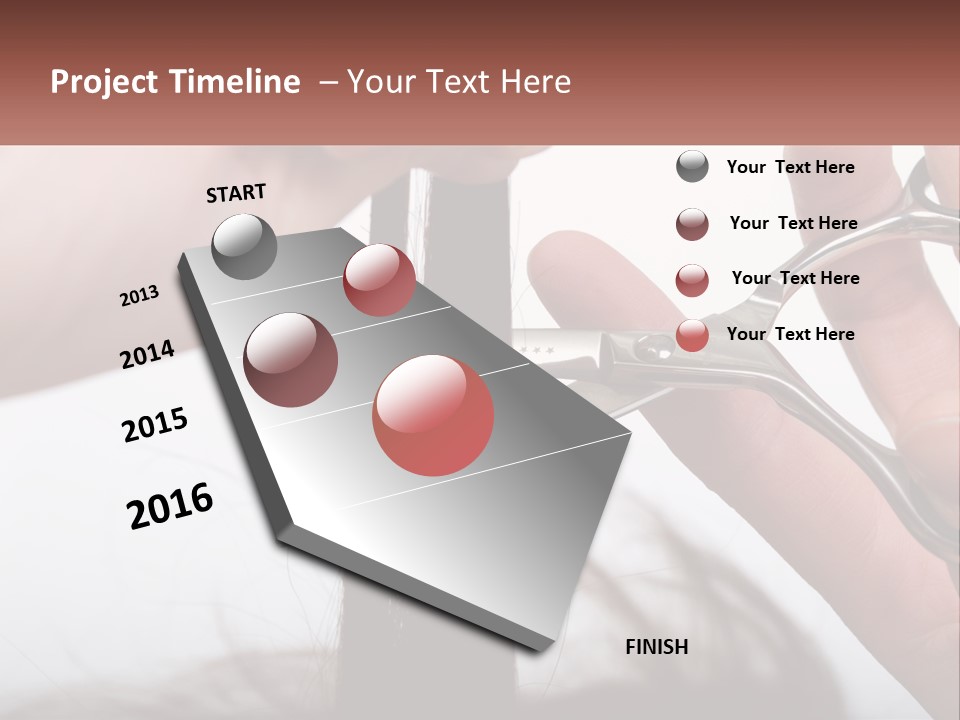 A Person Cutting A Piece Of Hair With A Pair Of Scissors PowerPoint Template