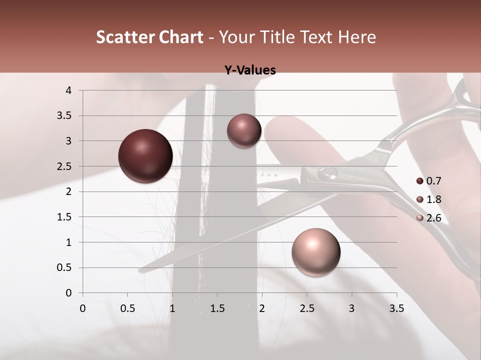 A Person Cutting A Piece Of Hair With A Pair Of Scissors PowerPoint Template