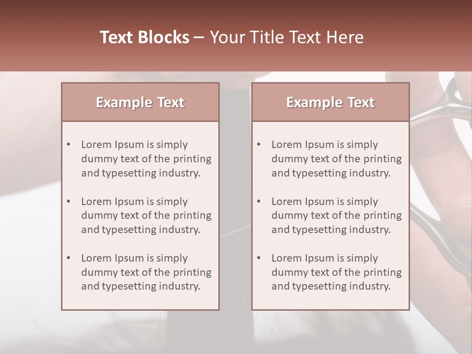 A Person Cutting A Piece Of Hair With A Pair Of Scissors PowerPoint Template