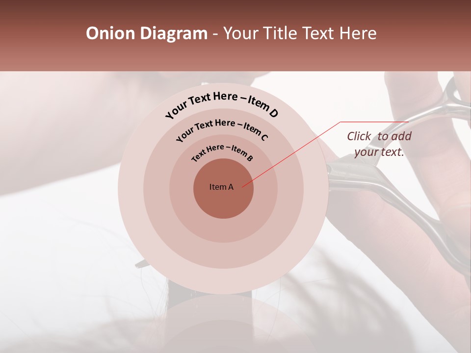 A Person Cutting A Piece Of Hair With A Pair Of Scissors PowerPoint Template