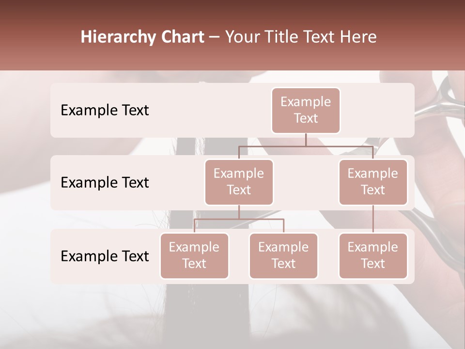 A Person Cutting A Piece Of Hair With A Pair Of Scissors PowerPoint Template