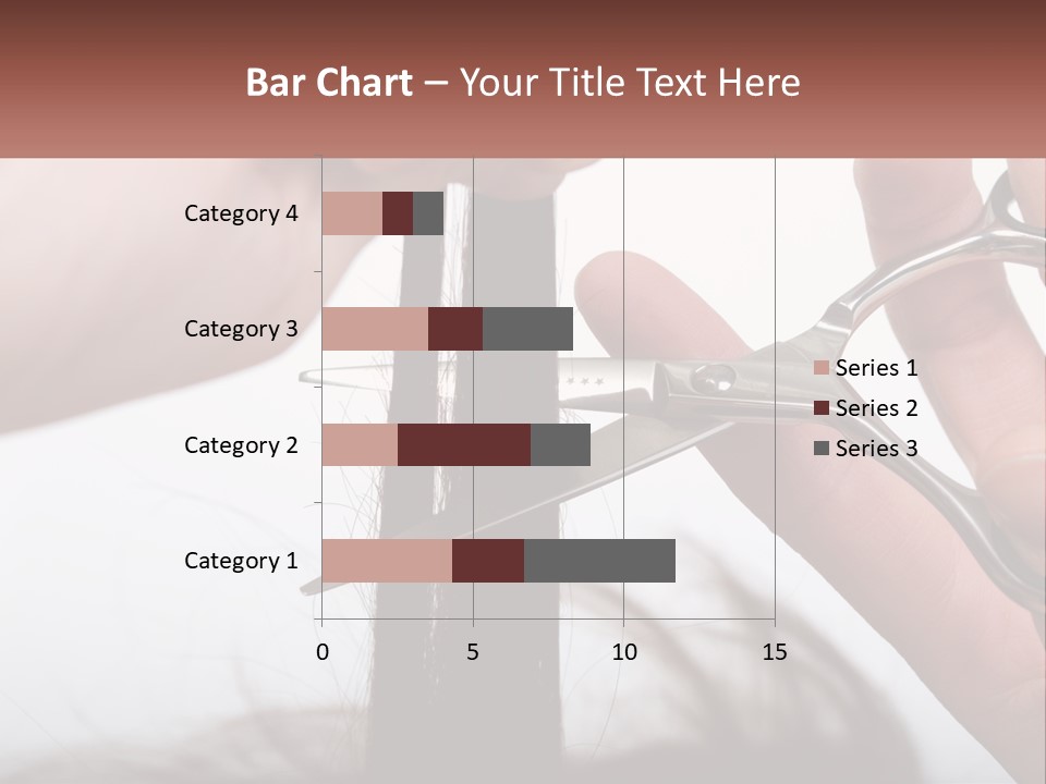 A Person Cutting A Piece Of Hair With A Pair Of Scissors PowerPoint Template