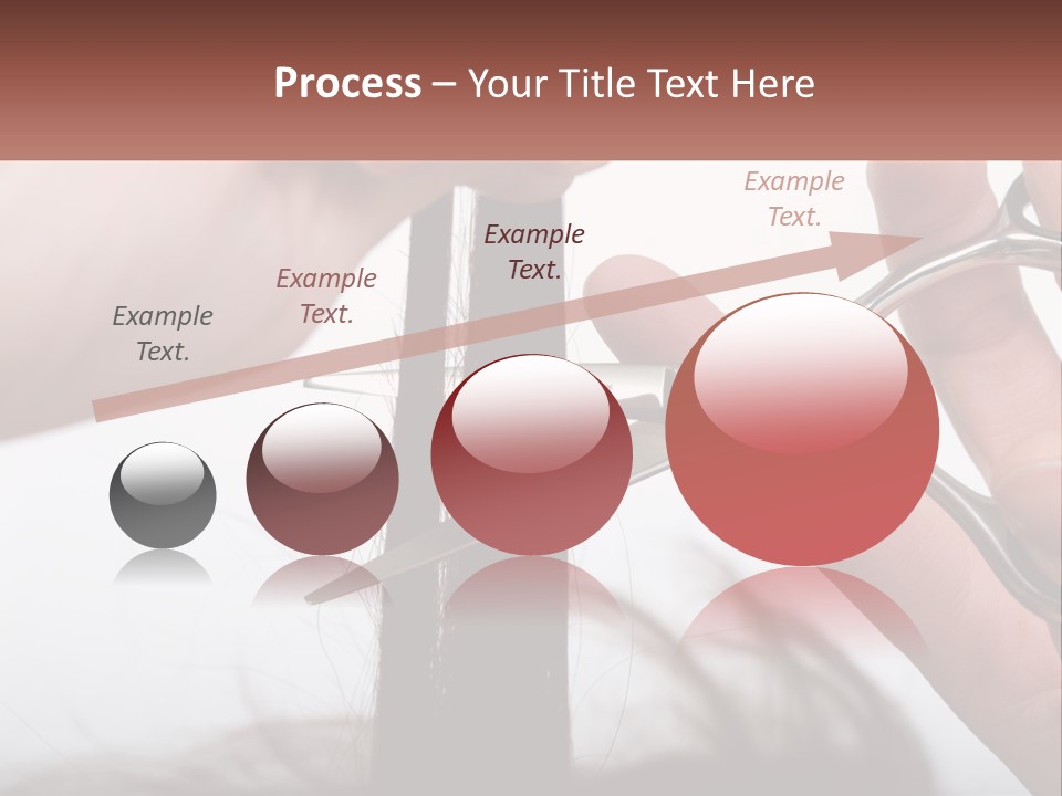 A Person Cutting A Piece Of Hair With A Pair Of Scissors PowerPoint Template