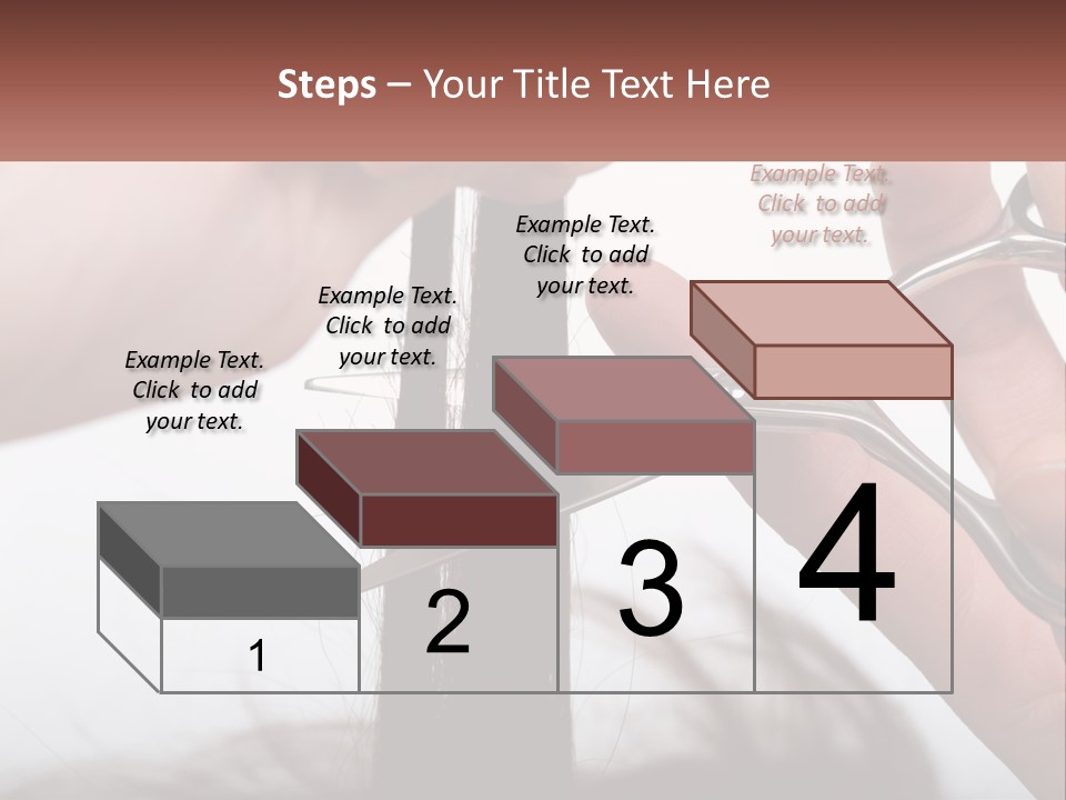 A Person Cutting A Piece Of Hair With A Pair Of Scissors PowerPoint Template