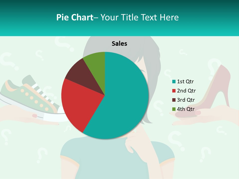 A Woman Holding A Shoe And A Question Mark PowerPoint Template