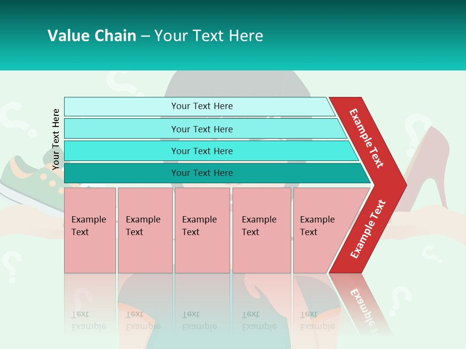 A Woman Holding A Shoe And A Question Mark PowerPoint Template
