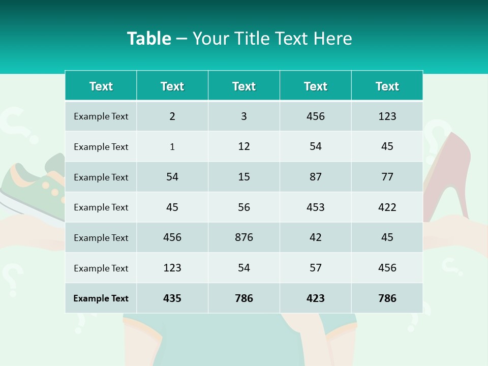 A Woman Holding A Shoe And A Question Mark PowerPoint Template