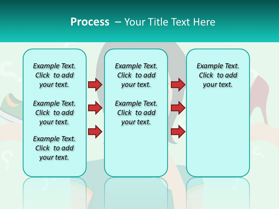 A Woman Holding A Shoe And A Question Mark PowerPoint Template