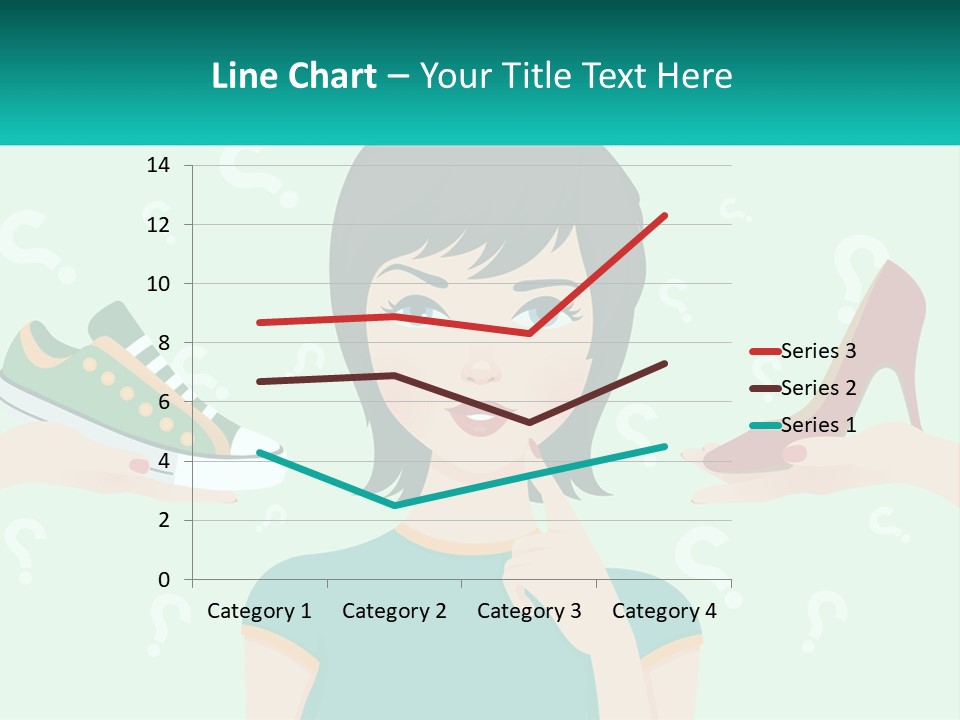 A Woman Holding A Shoe And A Question Mark PowerPoint Template