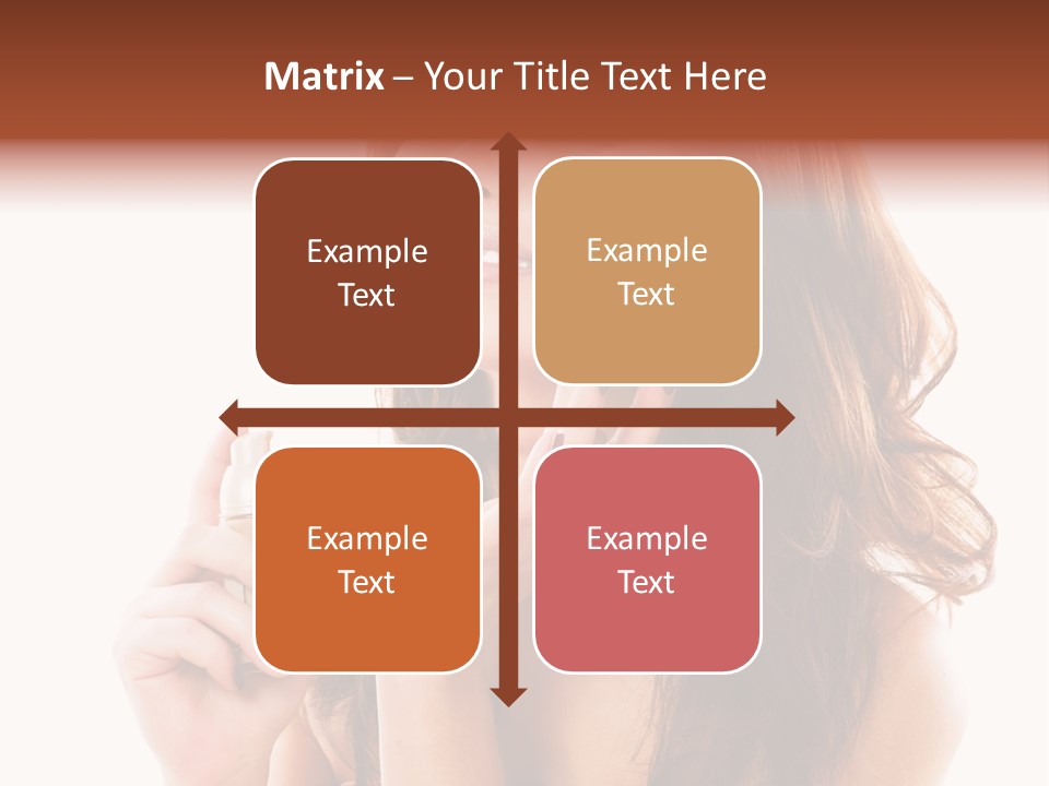 A Beautiful Woman Holding A Bottle Of Perfume PowerPoint Template