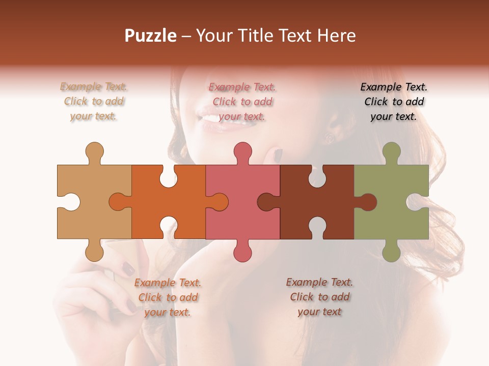 A Beautiful Woman Holding A Bottle Of Perfume PowerPoint Template