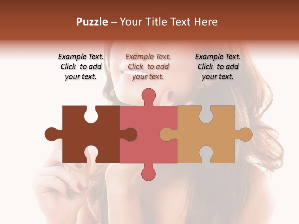 A Beautiful Woman Holding A Bottle Of Perfume PowerPoint Template