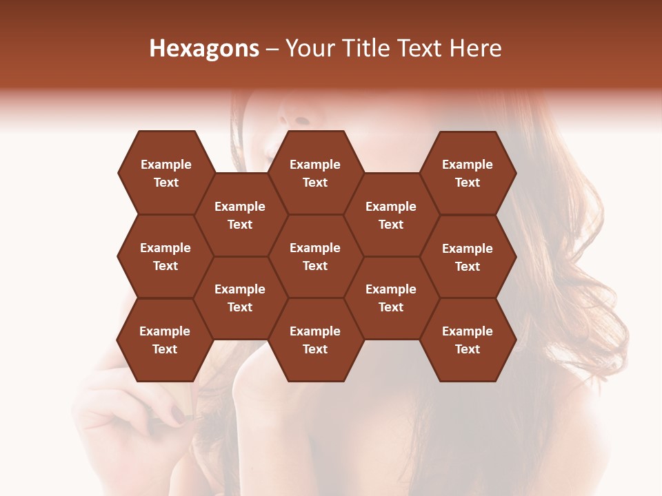 A Beautiful Woman Holding A Bottle Of Perfume PowerPoint Template