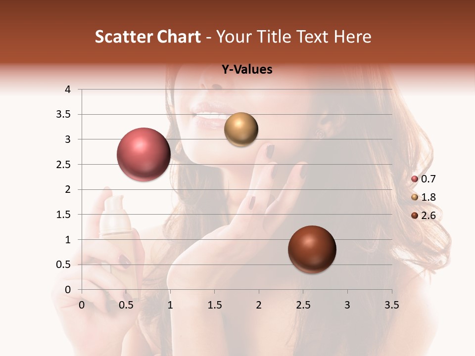 A Beautiful Woman Holding A Bottle Of Perfume PowerPoint Template