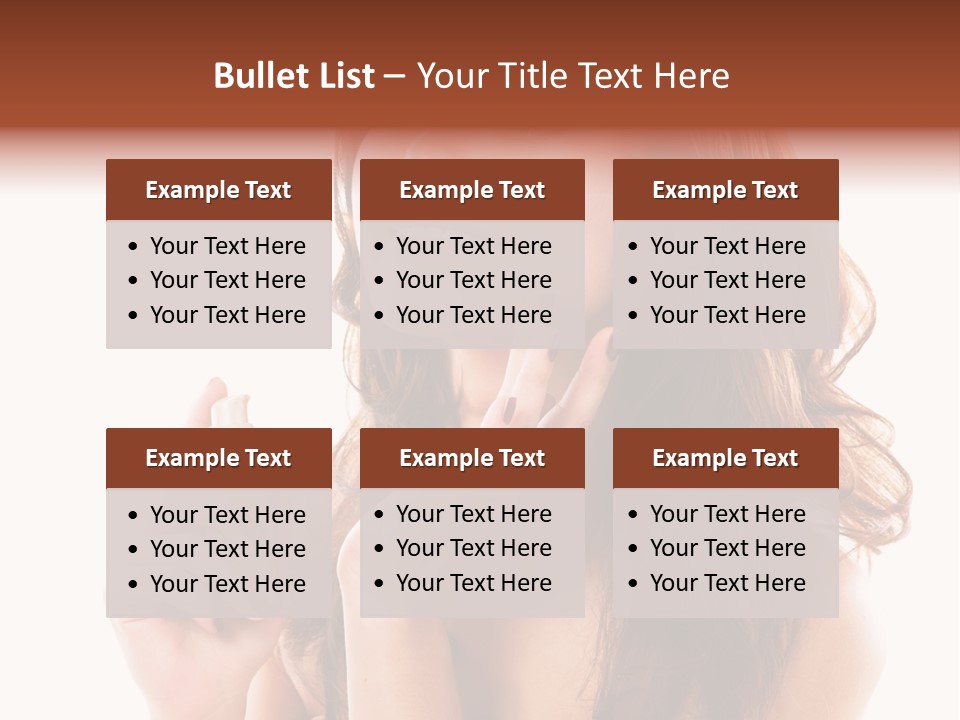 A Beautiful Woman Holding A Bottle Of Perfume PowerPoint Template