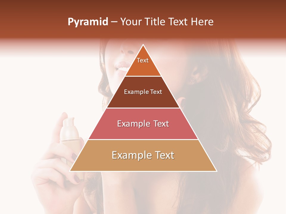 A Beautiful Woman Holding A Bottle Of Perfume PowerPoint Template