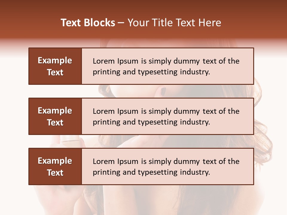 A Beautiful Woman Holding A Bottle Of Perfume PowerPoint Template